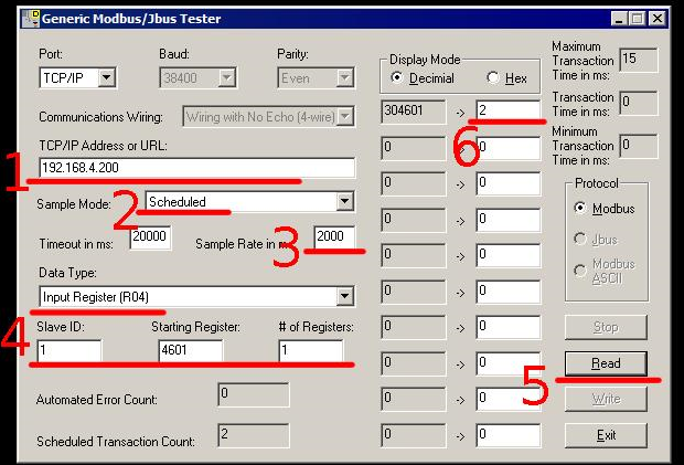 Modbus Tester